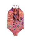 ZIMMERMANN LITTLE GIRL'S & GIRL'S TROPICANA EMBROIDERED ONE-PIECE SWIMSUIT,400015211495