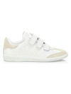 Isabel Marant Beth Mixed Leather Grip-trio Tennis Sneakers In 90be Beige