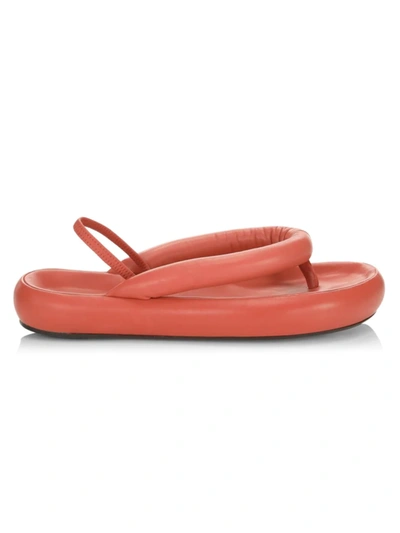 Isabel Marant Women's Orene Leather Puff Thong Sandals In Terracotta