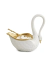 L'objet Porcelain Swan Salt Cellar In White