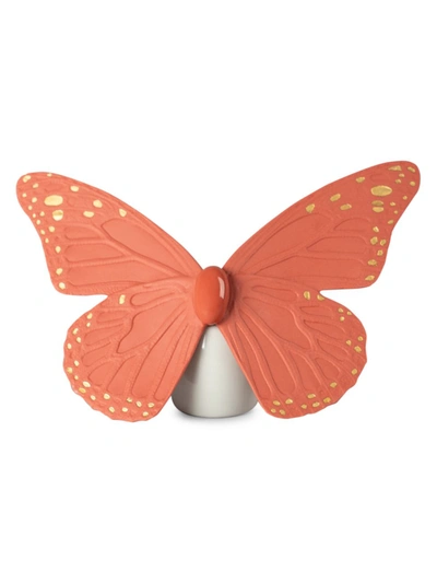 Lladrò Timeless Candle Butterfly Figurine In Pink