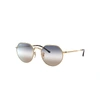 Ray Ban Jack Sunglasses Gold Frame Blue Lenses 51-20 In Gold