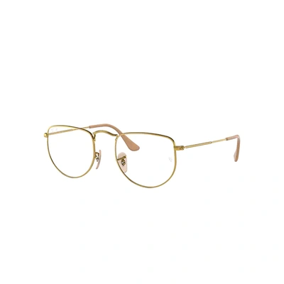 Ray Ban Elon Optics Eyeglasses Gold Frame Clear Lenses 47-20