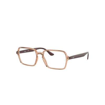 Ray Ban Rb7198 Eyeglasses Brown Frame Clear Lenses 51-17 In Braun