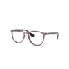 RAY BAN ERIKA OPTICS EYEGLASSES BROWN FRAME CLEAR LENSES 51-18