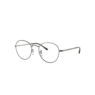 Ray Ban Round Metal Optics Ii Eyeglasses Antique Gunmetal Frame Clear Lenses 51-20