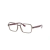 Ray Ban Rb7198 Eyeglasses Bordeaux Frame Clear Lenses 53-17 In Bordeaux