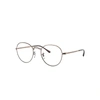 Ray Ban Round Metal Optics Ii Eyeglasses Antique Copper Frame Clear Lenses 49-20 In Antique Copper