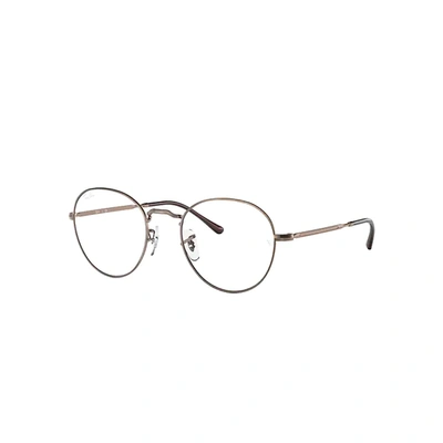 Ray Ban Round Metal Optics Ii Eyeglasses Antique Copper Frame Clear Lenses 49-20