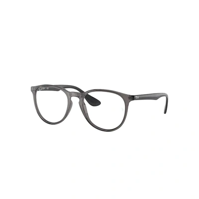 Ray Ban Erika Optics Eyeglasses Grey Frame Clear Lenses 51-18