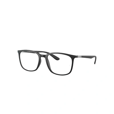 Ray Ban Rb7199 Eyeglasses Black Frame Clear Lenses Polarized 54-18