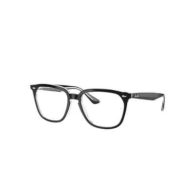 Ray Ban Rb4362 Optics Eyeglasses Black Frame Clear Lenses Polarized 53-18