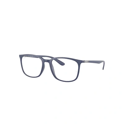 Ray Ban Rb7199 Eyeglasses Blue Frame Clear Lenses Polarized 52-18