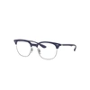 Ray Ban Rb7186 Eyeglasses Blue Frame Clear Lenses 51-19 In Blau
