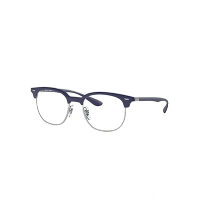 Ray Ban Rb7186 Eyeglasses Blue Frame Clear Lenses 51-19 In Blau