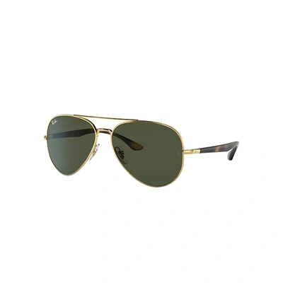 Ray Ban Rb3675 Sunglasses Gold Frame Green Lenses 58-14
