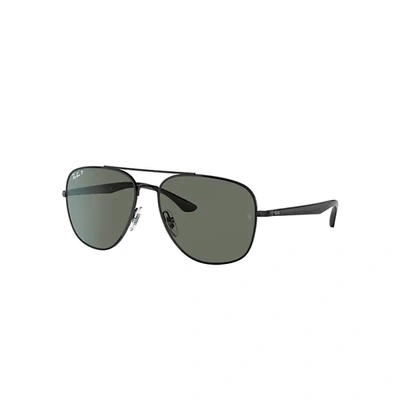 Ray Ban Rb3683 Sunglasses Black Frame Green Lenses Polarized 56-15