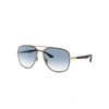 Ray Ban Rb3683 Sunglasses Black Frame Blue Lenses 56-15 In Black
