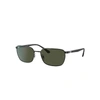 Ray Ban Rb3684 Sunglasses Black Frame Green Lenses 58-18 In Black