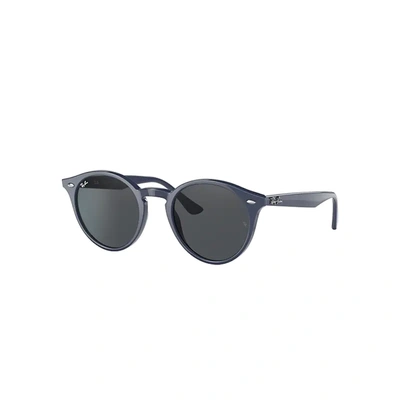 Ray Ban Dark Grey Round Unisex Sunglasses Rb2180 657687 49 In Blue