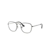 Ray Ban Frank Optics Eyeglasses Antique Gunmetal Frame Clear Lenses 51-20 In Antik-gunmetal
