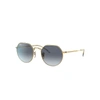 Ray Ban Jack Sunglasses Gold Frame Grey Lenses 53-20 In Gold