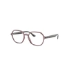 Ray Ban Rb4361 Optics Eyeglasses Brown Frame Clear Lenses 50-18 In Braun