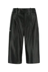 Off-white Black Leather Bermuda Shorts  Black Off White Donna 40