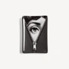 Fornasetti Rectangular Ashtray Tema E Variazioni N401 Zipper Eye In White/black