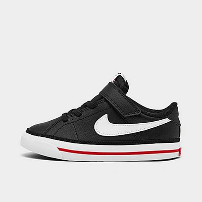Nike Babies'  Kids' Toddler Court Legacy Casual Shoes In Black/university Red/white