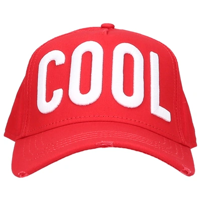 Dsquared2 Snapback Cap Cool Cotton In Red