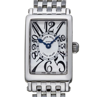 Pre-owned Franck Muller Silver Stainless Steel Long Island 802qz 0ac Women's Wristwatch 18 Mm