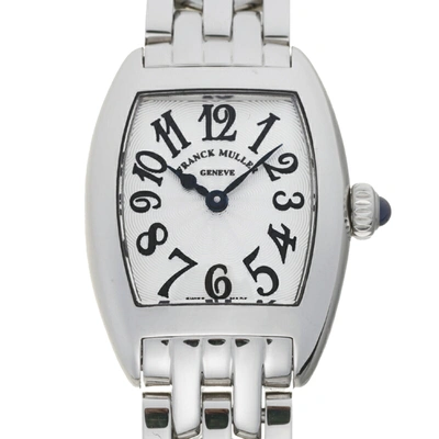 Pre-owned Franck Muller Silver Stainless Steel 2502qz Ac Women's Wristwatch 20 Mm