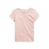 Polo Ralph Lauren Big Girls Cotton Jersey Short Sleeve T-shirt In Hint Of Pink