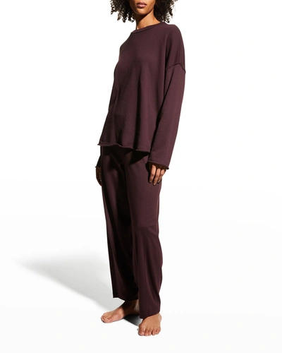Eileen Fisher Wear Lantern Organic Cotton Pants In Cassis