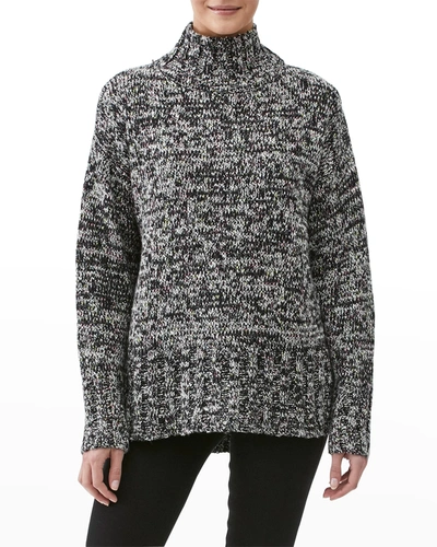 Michael Stars Tess Turtleneck Pullover Sweater In Black Combo