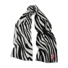 By Far Zebra-print Alpaca-blend Scarf In Black And White