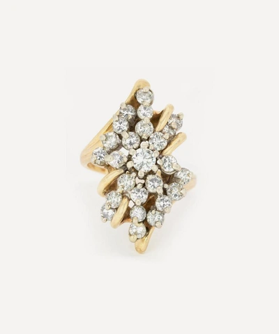 Kojis 14ct Gold Diamond Twist Cocktail Ring