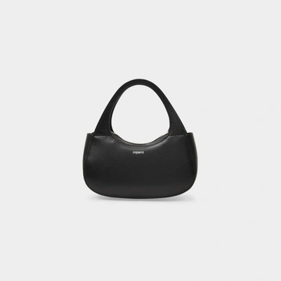 Coperni Micro Baguette Leather Top Handle Bag In Black