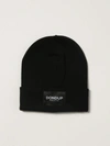 Dondup Wool-blend Logo Beanie In Black