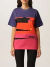 Rabanne Colour-block Crewneck T-shirt In Multicolor