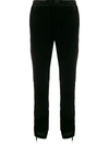Gold Hawk Black Gathered Sides Cropped Trousers In Black