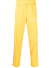 Palm Angels Printed Tech Jersey Track Pants In Yellow