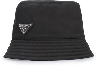 Prada Black Quilted Bucket Cap