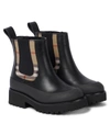 BURBERRY LEATHER ANKLE BOOTS,P00608042