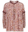 Poupette St Barth Clara Leopard-print Blouse In Red Eze