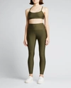 Alo Yoga Airlift High Waist Midi Leggings In Dark Olive