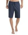 Hanro Natural Living Organic Cotton Drawstring Shorts In Navy