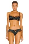 Kiki De Montparnasse Sensuel Lace-trim Underwire Balconette Bra In Forest