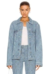 GIVENCHY 4G DENIM TRUCKER JACKET,GIVE-WO94